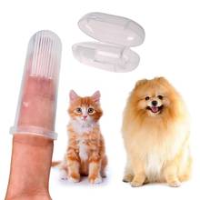 Escova de dentes de silicone para animais, escova de dentes de silicone para cães e gatos, ferramenta de limpeza oral para cuidados com os dentes 2024 - compre barato