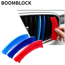 BOOMBLOCK 3pcs 3D For BMW F30 F10 3 5 Series Car Front Grille Trim Strips Cover M Power Performance Accessories Motorsport 2024 - buy cheap