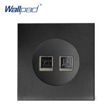 DATA and TEL Socket Ethernet RJ45 CAT6 Wallpad, роскошная алюминиевая металлическая панель, электрическая настенная телевизионная розетка RJ45 2024 - купить недорого