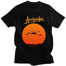 Camiseta masculina agora do apocilhamento clássica, gola redonda, manga curta, huey, helicóptero, camiseta estampada do vietnã, guerra, 100% algodão, presente 2024 - compre barato