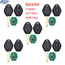 5PCS X 3 Buttons Smart Remote Key 315Mhz PCF7953 ID46 Chip for BMW CAS2 5 series E46 E60 E83 E53 E36 E38 2024 - buy cheap