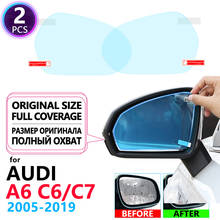 Película de espejo retrovisor para Audi, cubierta completa antiniebla, a prueba de lluvia, para A6, C6, C7, 4F, 4G, línea S, 2005 ~ 2019, pegatinas para coche, accesorios para coche 2024 - compra barato