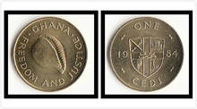 Монеты 1 Cedi 1984 года из Ганы, Новые африканские оригинальные монеты, коллекционная редкая памятная монета Unc 2024 - купить недорого