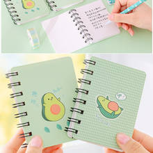 Kawaii Notebook Diary Book Agenda Weekly Planner Notebooks For School Exercise Book Mini Avocado Rollover Portable Coil Notepad 2024 - buy cheap