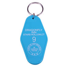 Gilmore meninas estrelas oco dragonfly inn keytag hotel quarto keyring paz tranquila café chave fob azul 2024 - compre barato