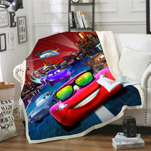 Cartoon  Fleece Throw Blanket Lightning McQueen Soft Travel Blanket Solid Color Bedspread Plush Cover for Bed Sofa Warm Gift 2024 - buy cheap