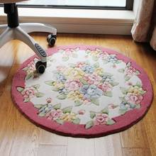 Alfombra redonda con estampado de flores rosas para baño, tapete antideslizante para puerta, baño, baño, barato, 80cm de diámetro 2024 - compra barato