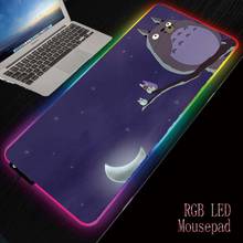 Mairuige My Neighbor Totoro RGB Gaming Large Mouse Pad Gamer Led Computer   with Backlight Carpet for Keyboard Desk Mat 2024 - buy cheap