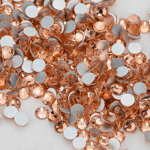 Diamantes de imitación de cristal plano naranja, no HotFix para decoraciones de Arte de uñas 2024 - compra barato