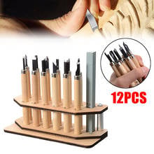 12Pcs Wood Carving Chisel Knife Kit Hand engraving Carving Cutter Wood working Gouges+Tool Holder Stone For DIY Wood Craft Work 2024 - buy cheap