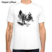 Мужская футболка с принтом New Moon Planet, летняя футболка с круглым вырезом и коротким рукавом, Повседневная футболка 2024 - купить недорого