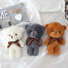 5PCS 12cm a tie plush toy teddy bear doll pendant keychain PP Cotton Soft Stuffed Bears Toy Doll toy gifts 2024 - buy cheap