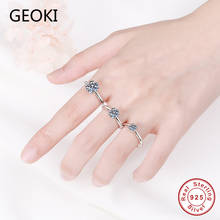 Geoki 925 Sterling Silver Perfect Cut 1-2 CT Passed Diamond Test Prong Moissanite Ring Women Good Clarity Stone Solitaire Rings 2024 - buy cheap