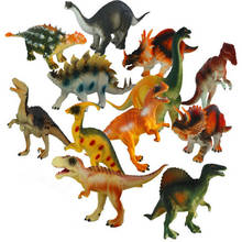 Figura de PVC suave al azar, juguetes coleccionables, 12 tipos de simulación de dinosaurio, figuras de acción de animales, juguetes para niños 2024 - compra barato