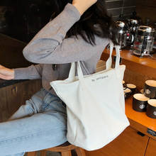 High Quality Ladies Handbags Canvas Tote Bag Cotton Shopping Travel Women Eco Reusable Shoulder Shopper Bags High Capacity 2024 - buy cheap