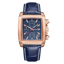 Luxury Sport Waterproof Chronograph MEGIR 2028 G Mens Quartz Watch Casual Fashion Square Leather Wristwatches For Men 2024 - buy cheap