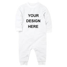 Kavkas 2020 Long Sleeve Custom Personalized Newborn Baby Rompers One Pieces Solid Infantil Girl Jumpsuit 2024 - buy cheap