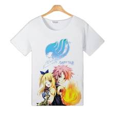 Camiseta de algodón Unisex, prenda de vestir, de alta Q, Anime, Cos, Fairy Tail, Natsu, Daisy Erza, informal 2024 - compra barato