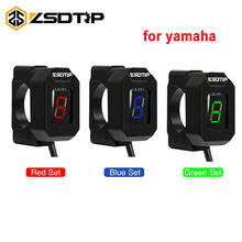 ZSDTRP Motorcycle 1-6 Lever Speed Gear Indicator Blue/Red/Green LED Display ECU Plug + Holder For Yamaha MT125 M-SLAZ YZF-R125 2024 - buy cheap