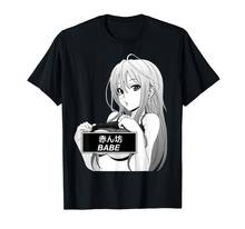 Camiseta de Babe Hentai para hombre, camisa de Vaporwave de estética, Manga de Anime de algodón, divertida, de verano 2024 - compra barato