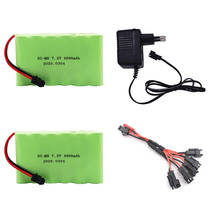 7.2V 3000mAh Battery with Charger cable SM Plug For RC Cars Robots Tanks Gun Boat 7.2v NiMH Battery Aa Pack toys accessories 2024 - buy cheap