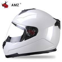 AMZ-Casco completo De motocicleta para hombre, protección De seguridad para Motocross, todoterreno, certificación DOT 2024 - compra barato