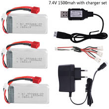 7.4V 1500mAh Li-po battery T plug 903462 with USB Charger for Wltoys V913 L959 L969 L202 K959 RC car TY923 RC quadcopter parts 2024 - buy cheap