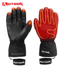 KUTOOK Electric Heating Gloves Warm Heated Gloves Thermal Winter Motorcycle Gloves Skiing Gloves Waterproof USB Rechargable 2024 - buy cheap