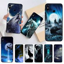 Funda de teléfono Moon roaring wolf para Xiaomi Redmi note 7 8 9 t k30 max3 9 s 10 pro lite, carcasa de marca de lujo 2024 - compra barato