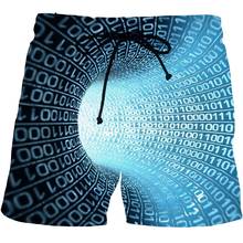 Psychedelic Graphic Beach Shorts For Men 3D Pattern Swirl Boardshorts Men/Women Short Pants 2024 - buy cheap