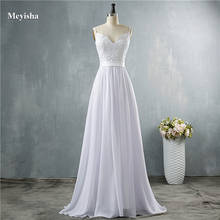 ZJ9113 elegant Spaghetti Straps Beach Wedding Dresses Boho Bridal Gowns Sleeveless Backless Wedding Party Gowns 2024 - buy cheap
