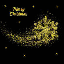 Счастливого Рождества стикер снежинки Золотая оконная стеклянная наклейка съемные Новогодние рождественские украшения для дома стикер на стену 2024 - купить недорого