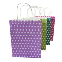 10pcs/lot Dot Colorful Paper Bag With Handle 27*21*11cm Party Gift Package Paper Bags Environmental Protection Candy Decoration 2024 - buy cheap
