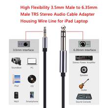 Audio Cable Double 6.35mm Male Mono Jack to Stereo 3.5mm Jack Aux Cord 3.5mm to Dual 6.5mm Adapter Jack Wirefor iPad Laptop 2024 - buy cheap