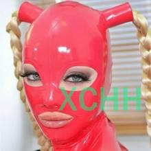 New hot sexy exotic women woman girl Latex Mask Twist braids female pigtail hoods Fetish cekc uniform headgear zentai 2024 - buy cheap