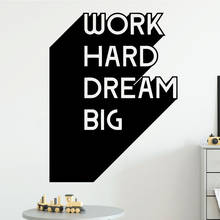 Romantic Work Hard Dream Big Vinyl Kitchen Wall Stickers Wallpaper For Kids Rooms Decoration Waterproof Wall Art Decal 2024 - buy cheap
