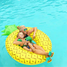 Inflatable Pineapple Swimming Pool Float Raft Outdoor Large Inflatable Swim Float Lounge Pool Toys For Adults And Kids 2024 - buy cheap