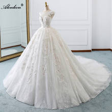 Alonlivn-vestidos de novia de encaje bordado, elegantes, con cordones, para fiesta de princesa, boda 2024 - compra barato