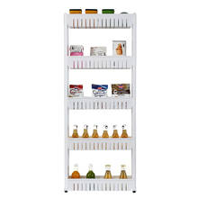 5 Tier Mobile Shelving Unit Organizer Slide Out Storage Tower Slim Storage Tower Rack with Wheels Pull Out Pantry Shelves Cart 2024 - buy cheap