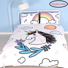 3pcs 3d children cartoon unicorn horse bedding set no filling quilt cover twin/full/queen/king/super king size duvet cover set 2024 - buy cheap