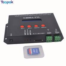 8 port off-line T-8000A pixel controller led sd card ,SPI(TTL)signal output,can control max 1024*8ports=8192pixels 2024 - buy cheap