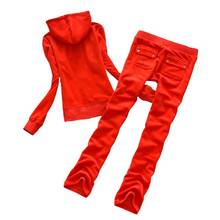 Spring Women's New Velvet Sports Suit Fashion Casual Two-Piece  XXL Long Sleeve Zipper Red 2024 - buy cheap