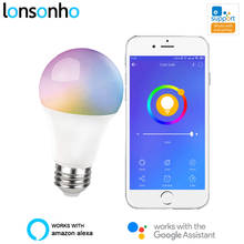 Ewelink-lâmpada led inteligente, wi-fi, 85v-265v, e27, rgb + cct, 9w, iluminação para casa inteligente, compatível com alexa, google home, 2 pacotes 2024 - compre barato