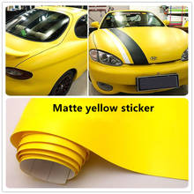 Auto Accessories 152cm Matte yellow Vinyl Wrap film Air Release Bubble Free Sticker Decal Film Tape Emblem Car styling 2024 - buy cheap