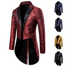 Jaqueta gótica masculina de seda, uniforme steampunk, casaco de lã de manga comprida, casaco de inverno com pingente para homens 2024 - compre barato