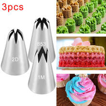 1/3PCS Russian Drop Rose Icing Piping Nozzles Stainless Steel Flower Mouth Cream Pastry Tips Nozzles Bag Cake Decorating tools 2024 - buy cheap