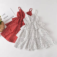 2021 New Summer Dress for Girls Beach Dress Red Costume Polka Dots Pattern Girls Princess Party Dresses Vestidos Infantil 2-6T 2024 - buy cheap
