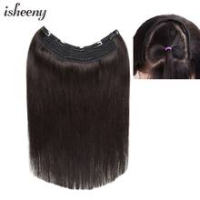 Isheeny 14 "18" 22 "клипса в одной части бразильские заколки для волос Tic Tac 5 зажимов Remy волосы кусок Прямой зажим человеческие волосы для наращивани... 2024 - купить недорого
