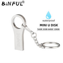 BiNFUL metal memoria usb flash drive 64GB pendrive 32GB 8GB waterproof pen drive 16GB 128G flash 2.0 cle usb stick key wholesale 2024 - buy cheap