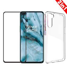 Funda de tpu ultrafina 2 en 1 + cristal templado para Oneplus Nord, Protector de pantalla de vidrio para One plus Nord 2024 - compra barato